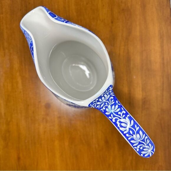 Spode Blue Italian Camilla Pitcher Jug 8 3/4" Made In England C 1816 NEW - Picture 3 of 5